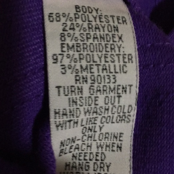 Bob Mackie Wearable Art Regal Purple Med Top NWOT - Picture 8 of 8